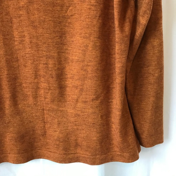 Claudine wool mix scoop neck 3/4 sleeve top - Picture 9 of 10